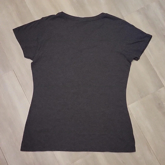 🛍Port & Company Batman Dark Grey Logo Round Neck Short Sleeve Womens Medium - Picture 7 of 7
